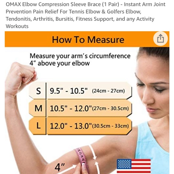 🆕✨Elbow Compression sleeve size small one pair - Picture 6 of 7